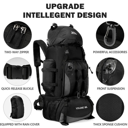 Survival Now™ 90L Waterproof Hiking Camping Backpack