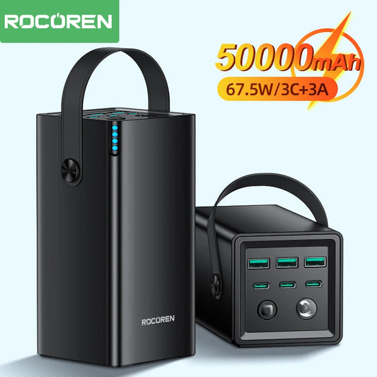 50,000mAh Power Bank - High-Capacity Charging for Outdoor Adventures