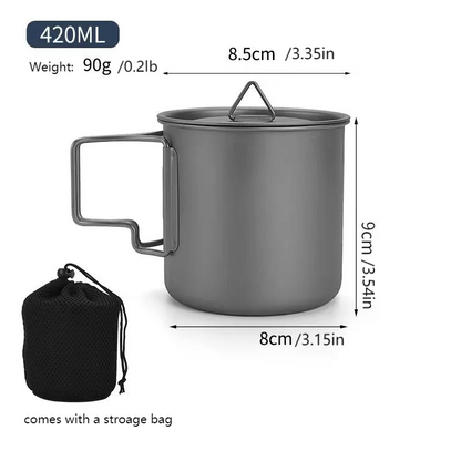 Survival Now™ Titanium Mug Portable Pot