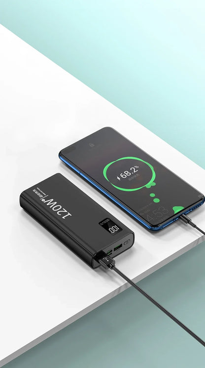 120W Power Bank - 50,000mAh Ultra-Fast Charging for All Devices