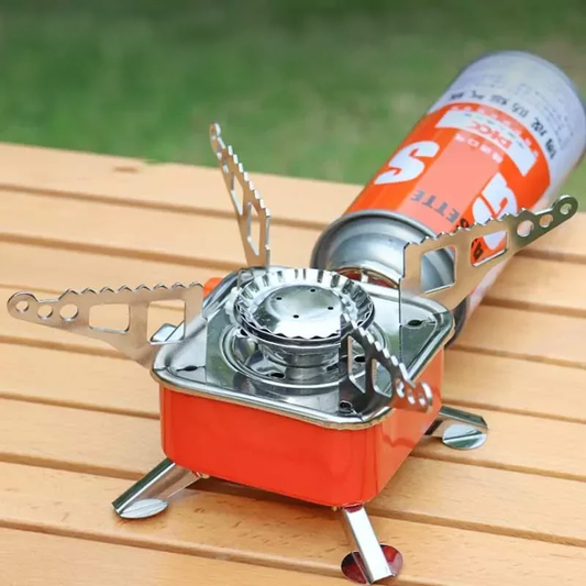 Portable Camping Gas Stove Mini Burner Cooker – Lightweight, Windproof & Foldable