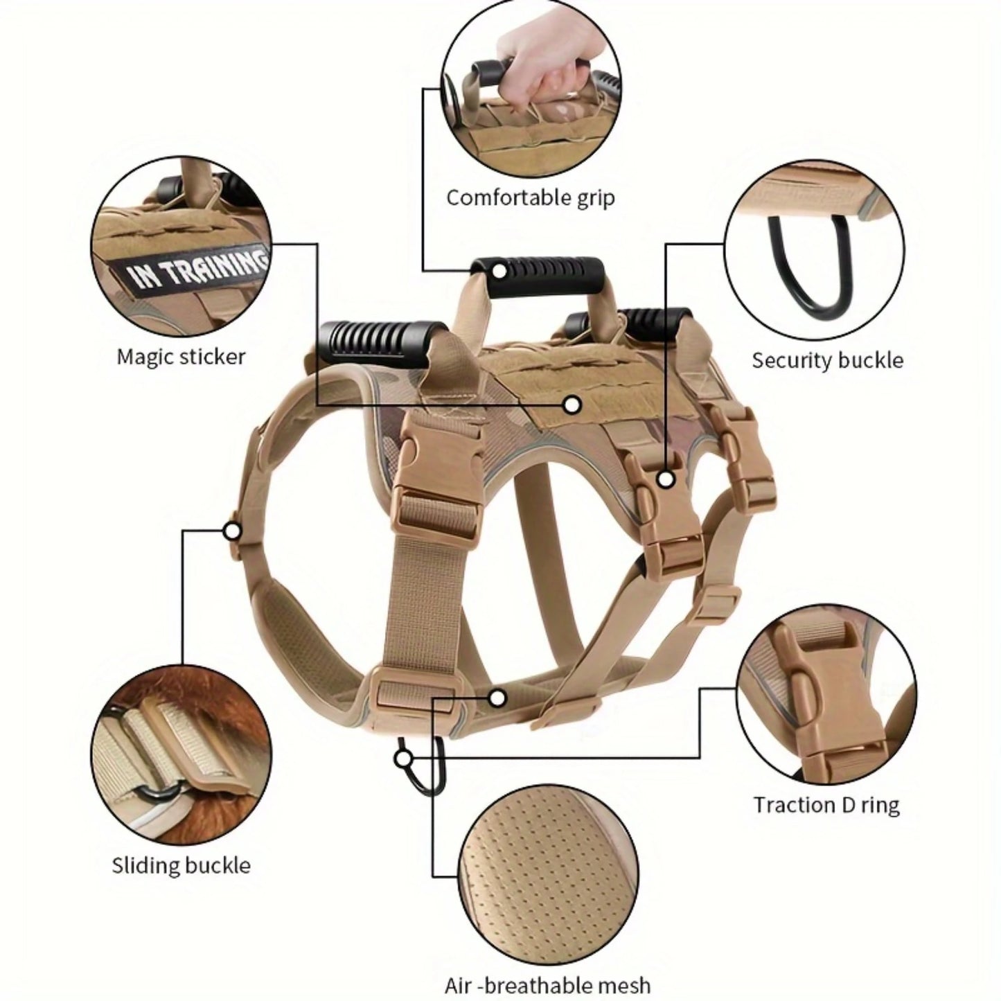 Survival Now™ Heavy-Duty Dog Tactical Harness