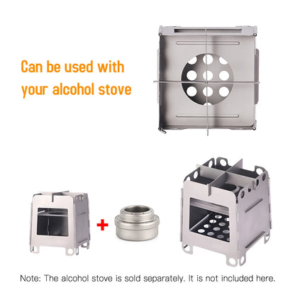 Titanium Camping Stove – Lightweight, Foldable & Eco-Friendly
