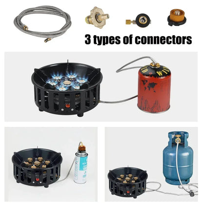 7-Core Windproof Camping Stove – Powerful, Portable, and Built for the Outdoors