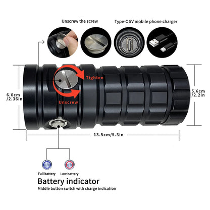 Survival Now™ Diving Flashlight 25000 Lumens