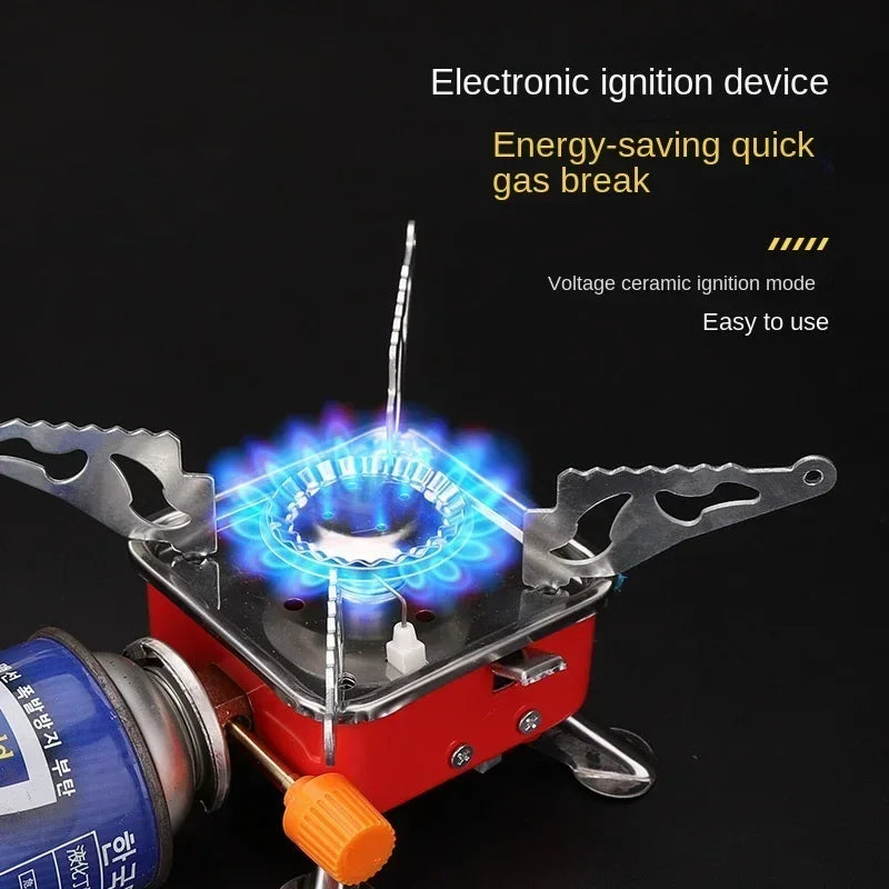 Portable Camping Gas Stove Mini Burner Cooker – Lightweight, Windproof & Foldable