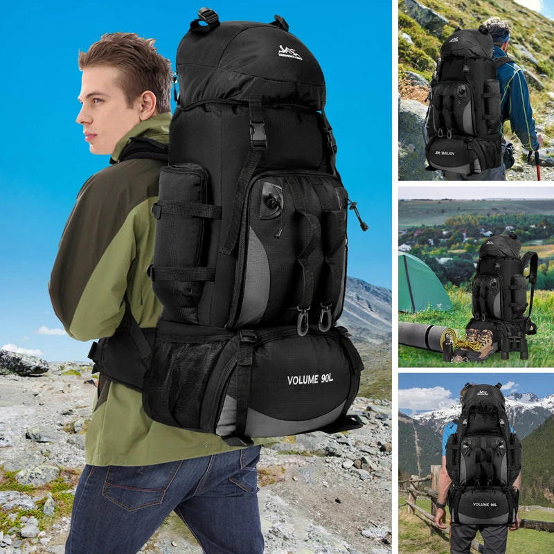 Survival Now™ 90L Waterproof Hiking Camping Backpack