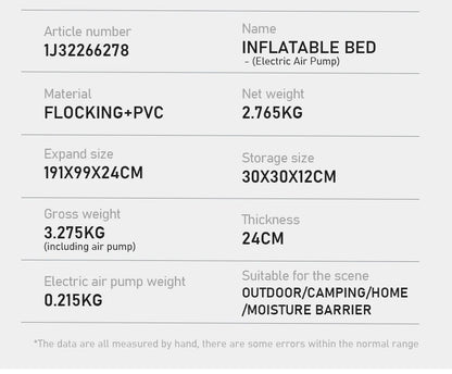 Survival Now™ Outdoor Portable Inflatable Bed