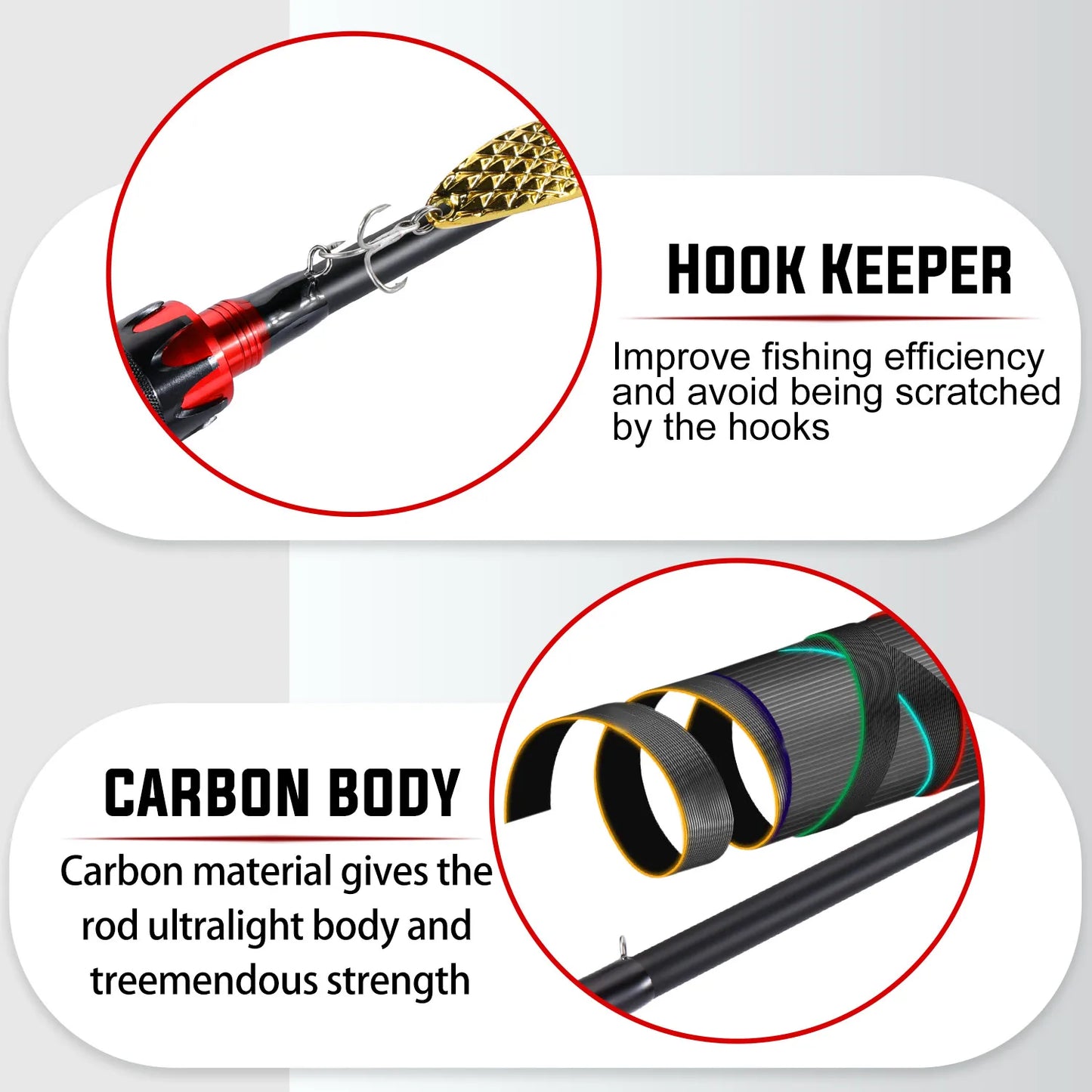Survival Now™ Ultralight Carbon Fiber Casting Spinning Rod