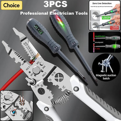 Survival Now™ 3PCS Professional Electricians Hand Tools Set