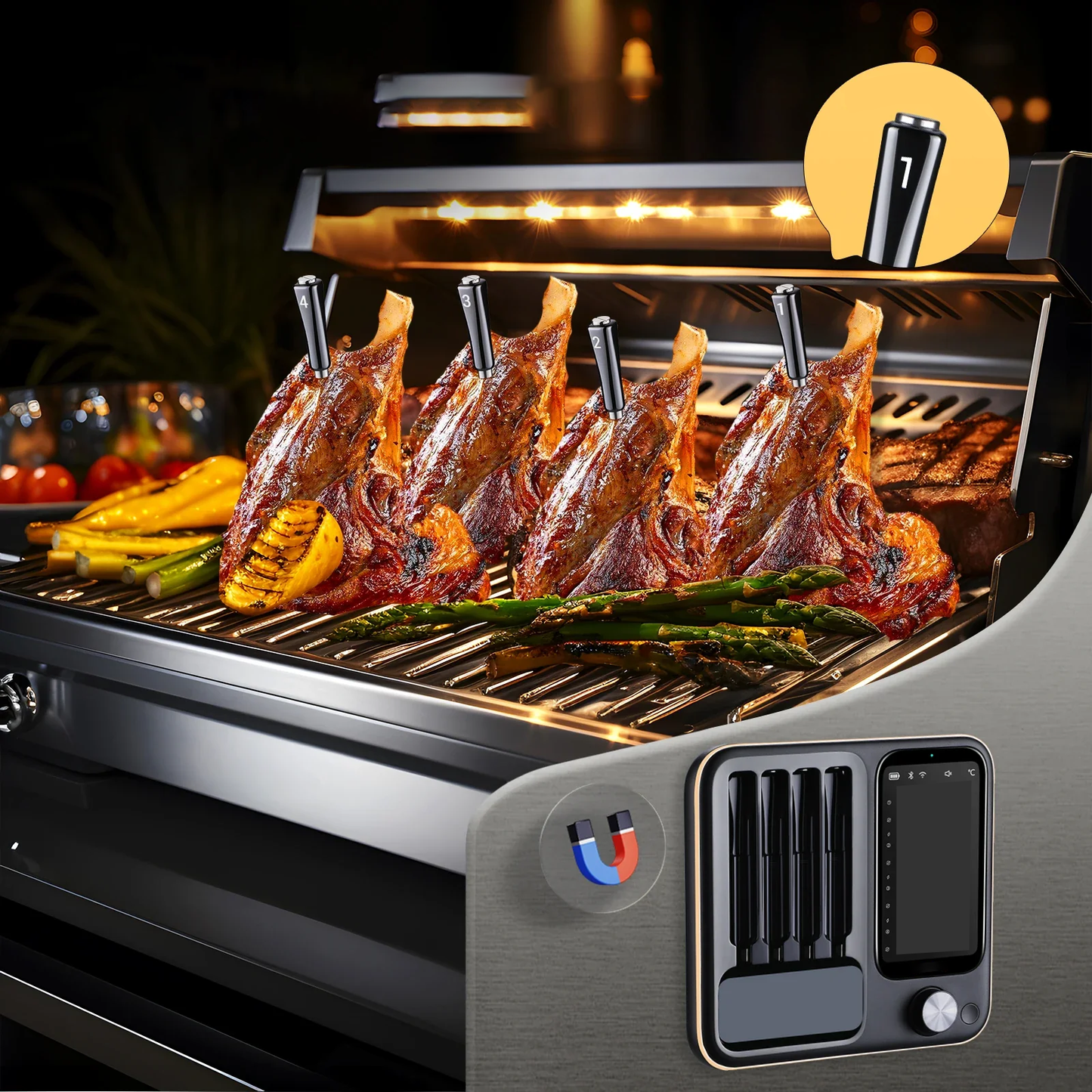 Meat Food Thermometer – Smart Wireless Cooking Made Easy