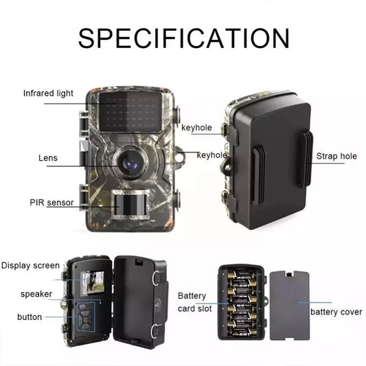 Hunting Trail Camera - 16MP Photos & Infrared Night Vision