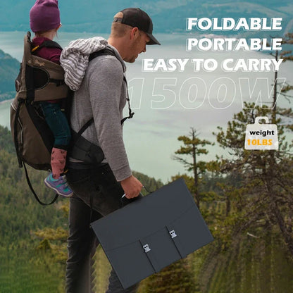 Survival Now™ 1500W Portable Solar Panel Kit