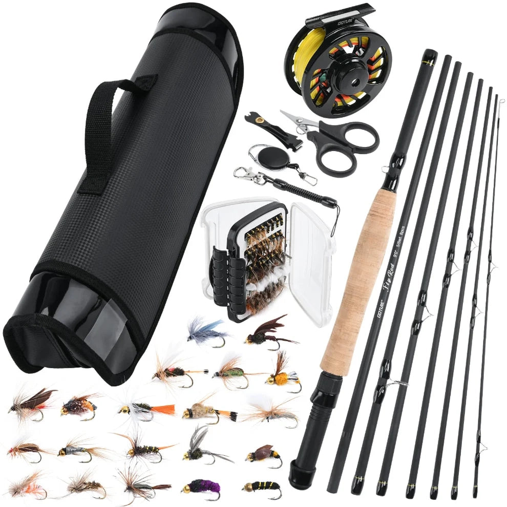 9ft Fly Fishing Rod Kit, Complete Set for Freshwater & Saltwater Angling