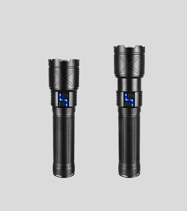 10000mAh Tactical LED Flashlight - Ultra-Bright & Survival-Ready