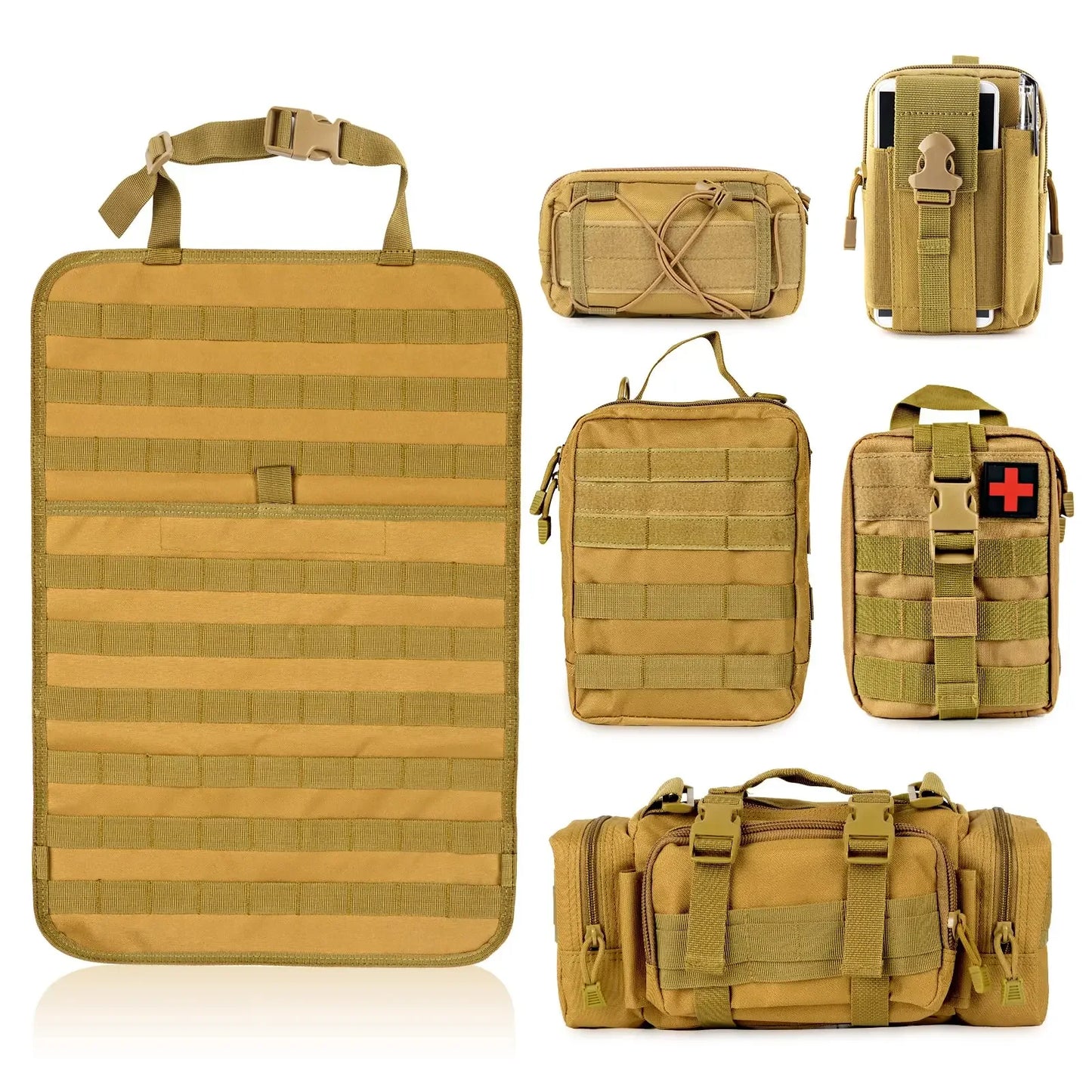 Tactical Molle Car Seat Back Organizer