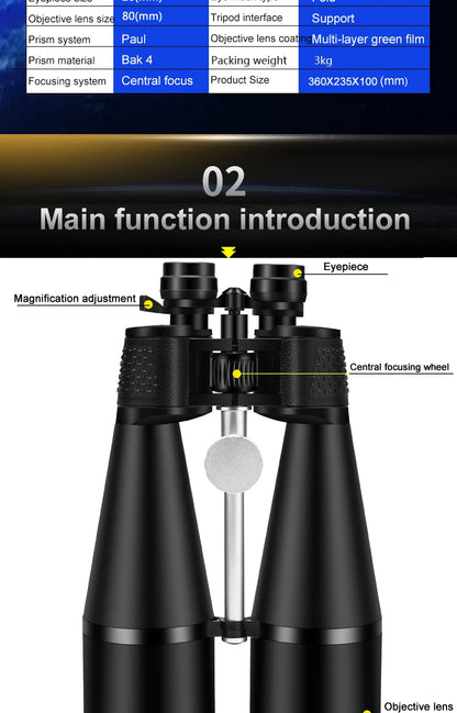 Survival Now™ Waterproof Military-Grade Binoculars