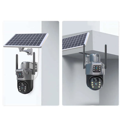 8MP 4K WiFi Solar Camera - Wireless Security with Dual Lens & Solar Power