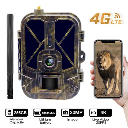 4K Live Stream Trail Camera - Real-Time Wildlife Monitoring with 4G