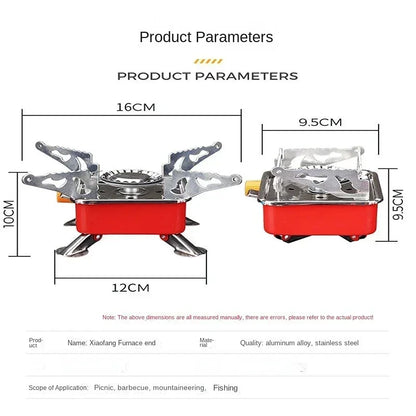 Portable Camping Gas Stove Mini Burner Cooker – Lightweight, Windproof & Foldable