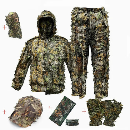 3D Leaf Bionic Camouflage Ghillie Suit for Ultimate Stealth and Comfort