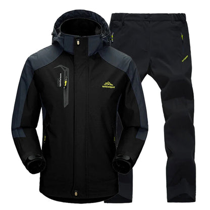 Outdoor Hiking Jacket and Pants Set for Men