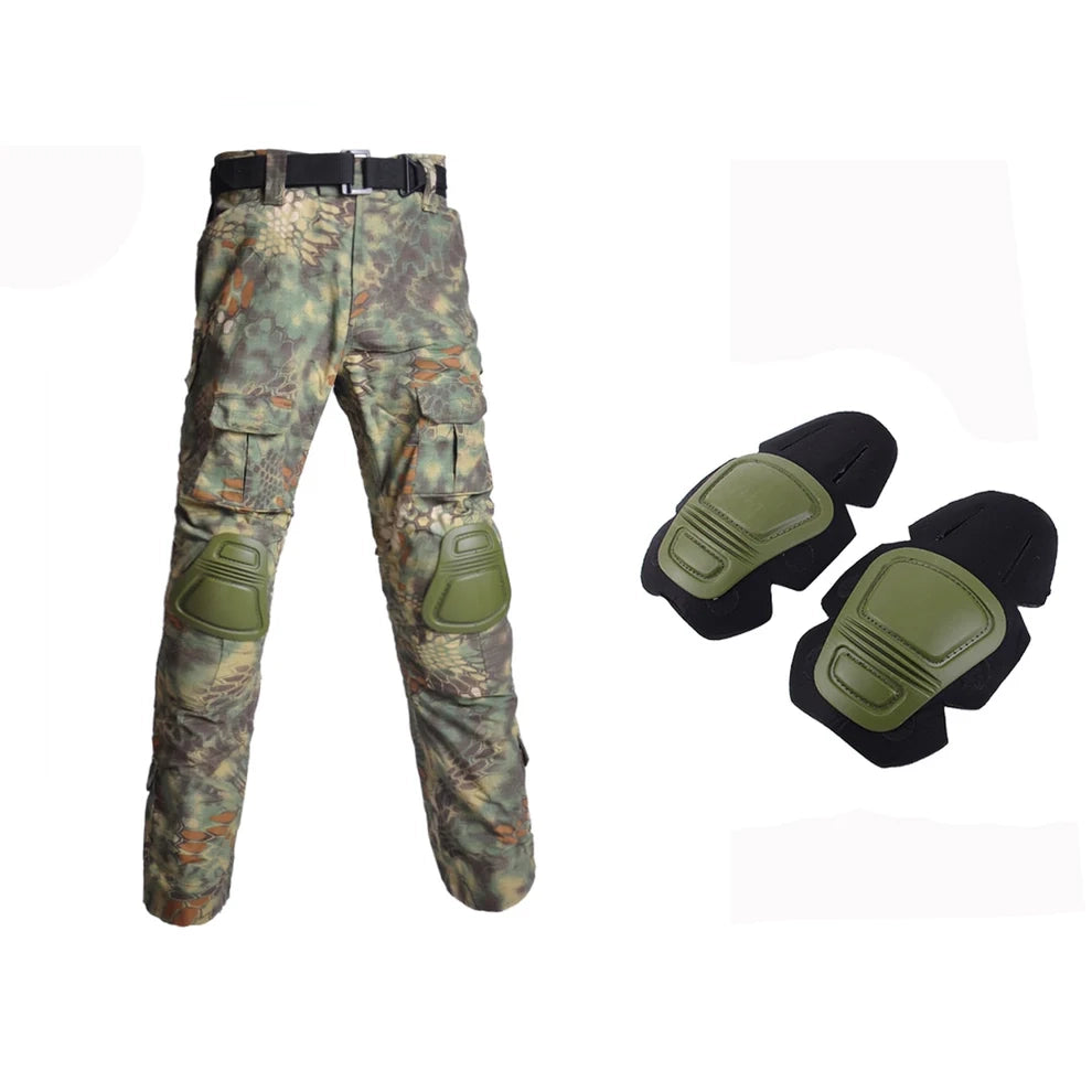 Slim Fit Army Shirt & Camouflage Cargo Pants