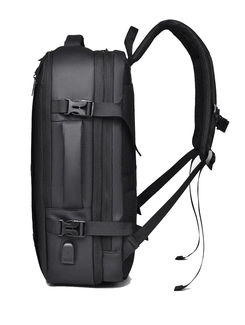 18-Inch Men’s Business Laptop Backpack with USB Charging & Waterproof Design