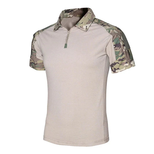 Men Camo Military Shirt - Durable, Breathable, Action-Ready