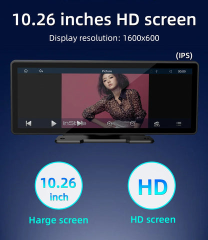 Survival Now™ 10.26-Inch Portable Wireless Car Play Screen