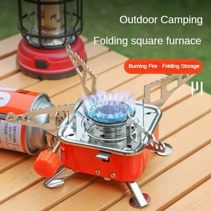 Portable Camping Gas Stove Mini Burner Cooker – Lightweight, Windproof & Foldable