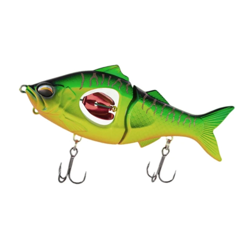 Fishing Lure Bait, Multi-Jointed Swimbait with Rotating Propeller Tail