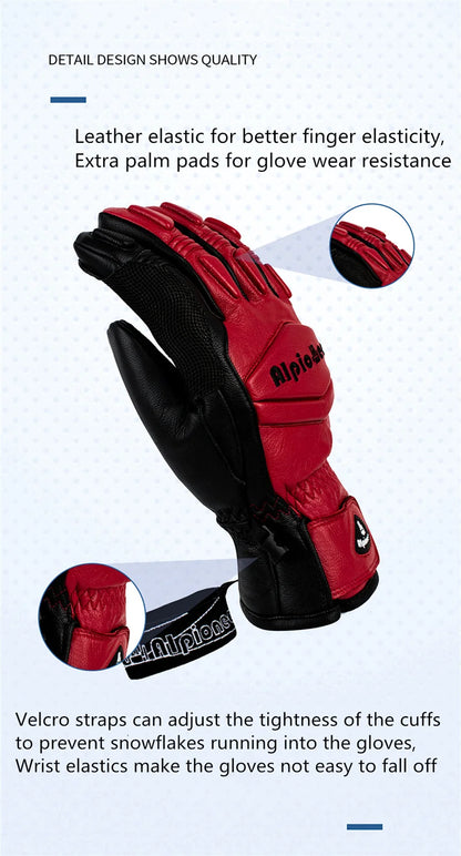 Survival Now™ Leather Ski & Snowboard Mittens
