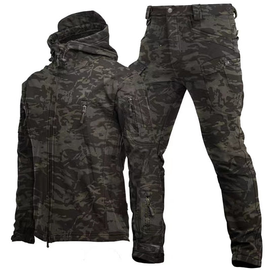 Winter Fleece Jacket and Pants Tracksuit - Warm, Waterproof, Adventure-Ready