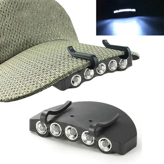5-LED Cap Light Headlamp, Ultra-Bright Clip-On Hat Light