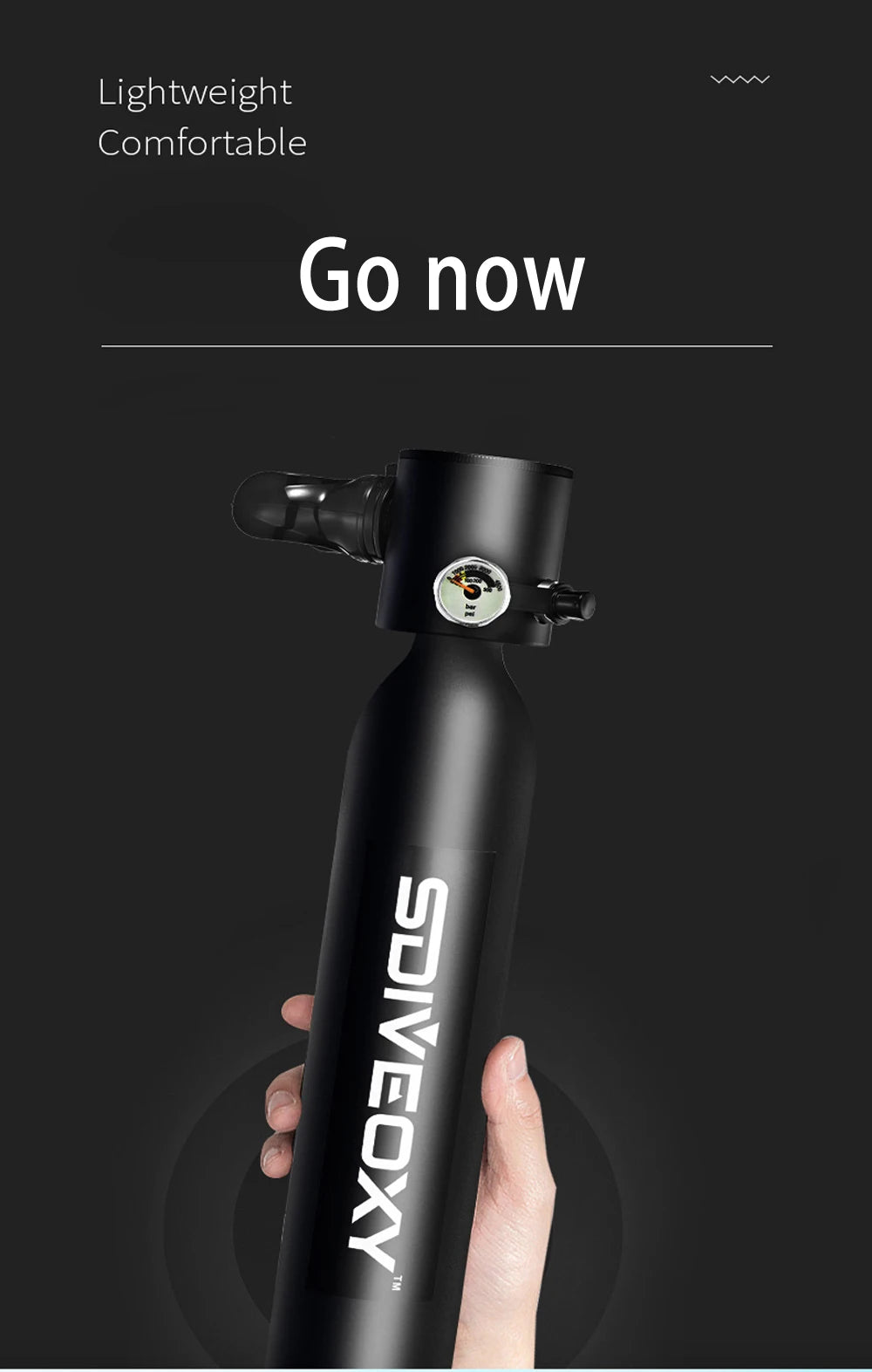 Survival Now™ 0.5L Mini Scuba Tank Dive Equipment – Your Gateway to Underwater Exploration