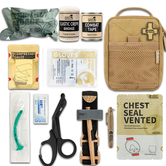 Tactical First Aid Kit IFAK Pouch 004M – Compatible (Khaki)