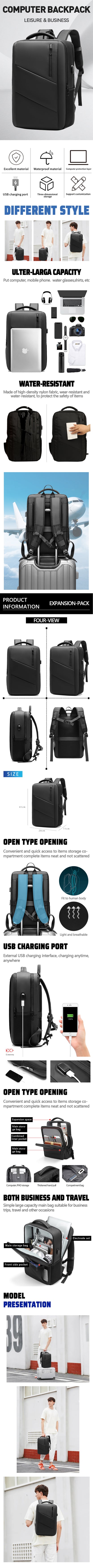 Survival Now™ 18-Inch Men’s Business Laptop Backpack