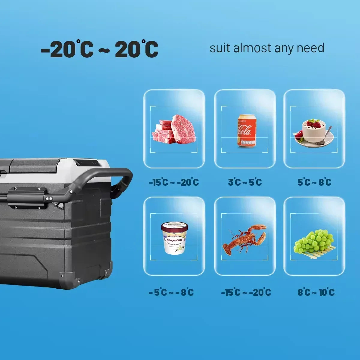 Survival Now™ 50L Single Zone Car Fridge