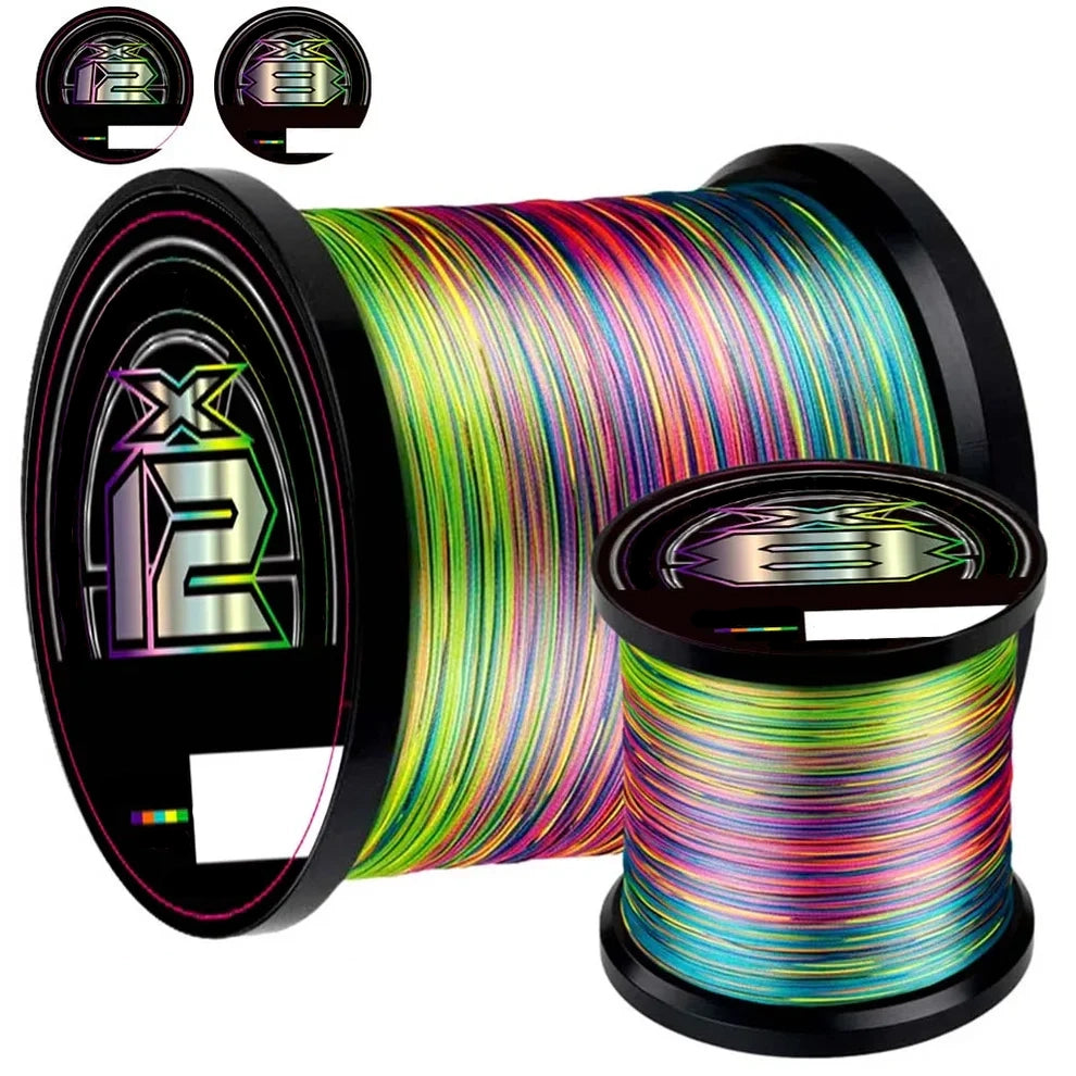 Braided Fishing Line – Green & White, 14lb to 82lb, PE High Strength