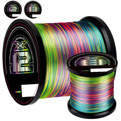 Braided Fishing Line – Green & White, 14lb to 82lb, PE High Strength