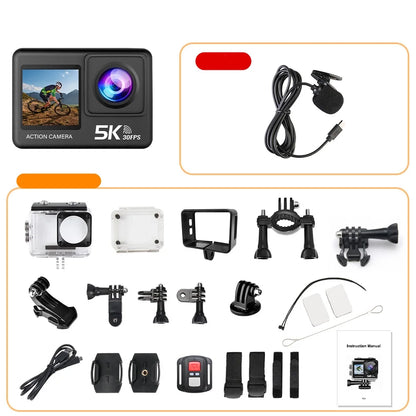 5K Dual-Screen Action Camera - Capture Stunning Adventures with 4K@60FPS