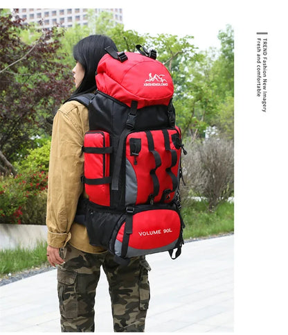 Survival Now™ 90L Waterproof Hiking & Camping Backpack