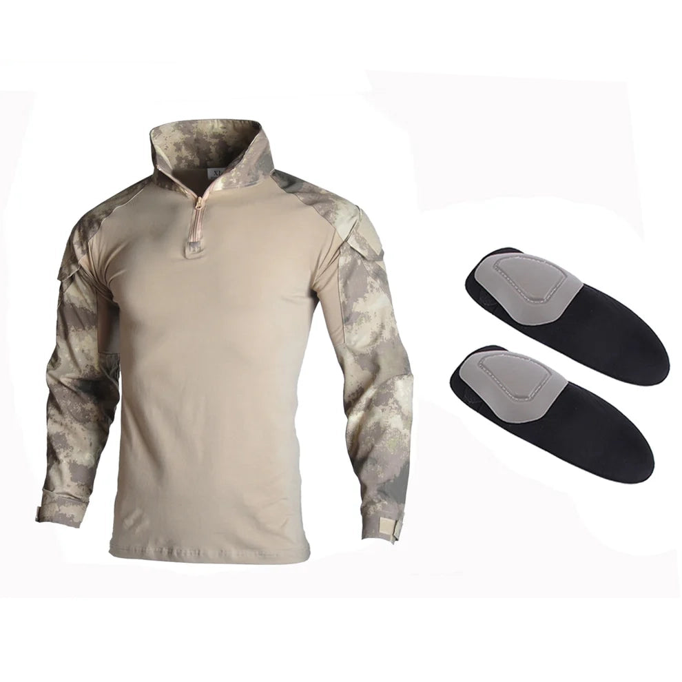 Slim Fit Army Shirt & Camouflage Cargo Pants
