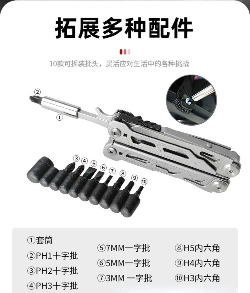 Survival Now™ 28-in-1 Outdoor Multifunctional Pliers Tool