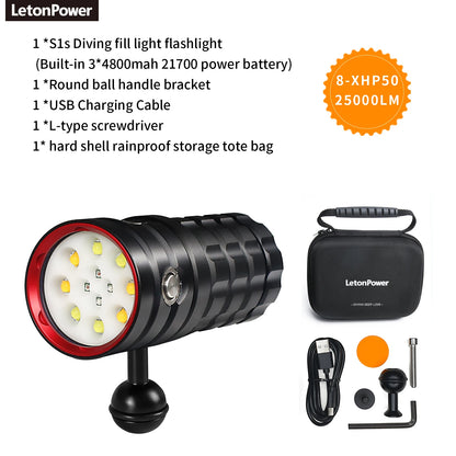 Survival Now™ Diving Flashlight 25000 Lumens