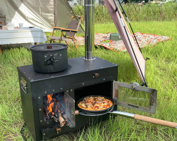 Wood Stove with Pizza Oven | Portable Outdoor Cooking