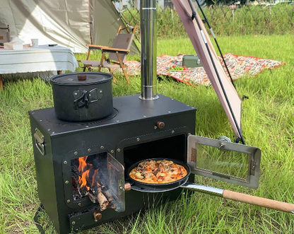 Wood Stove with Pizza Oven | Portable Outdoor Cooking