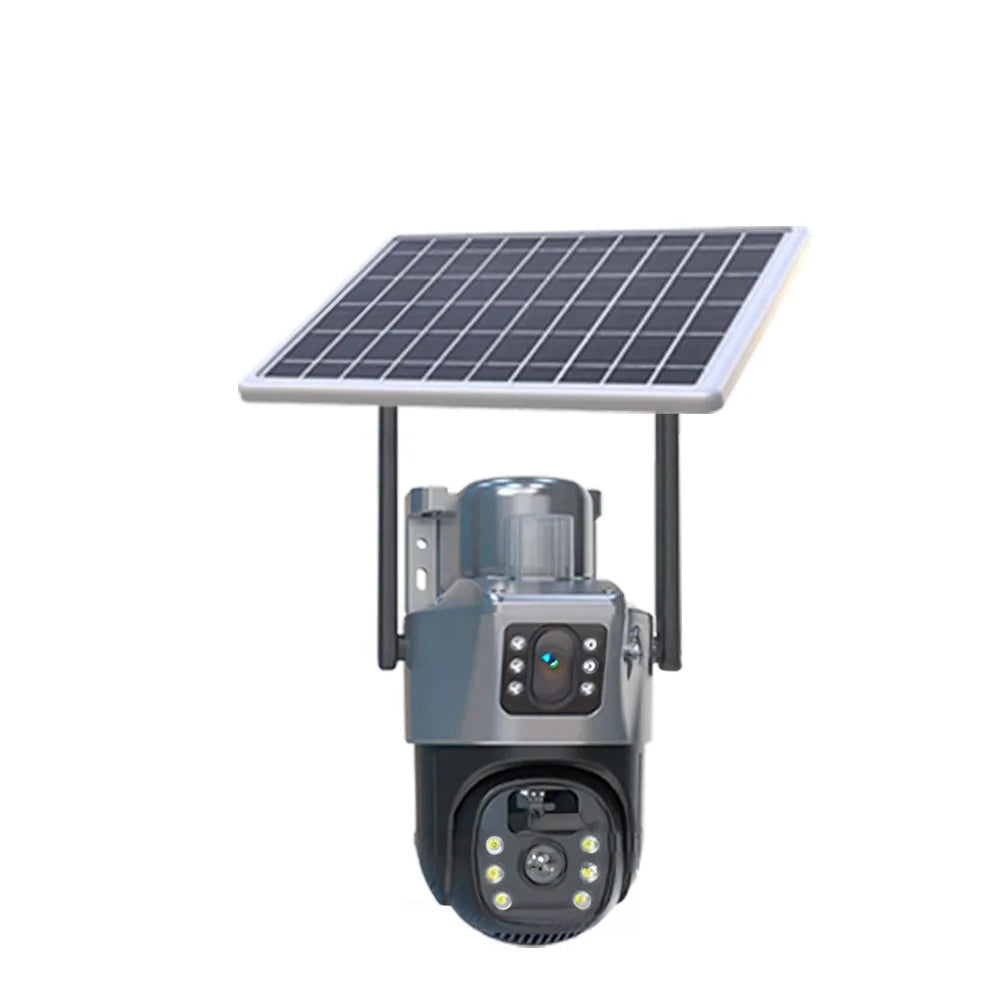 8MP 4K WiFi Solar Camera - Wireless Security with Dual Lens & Solar Power