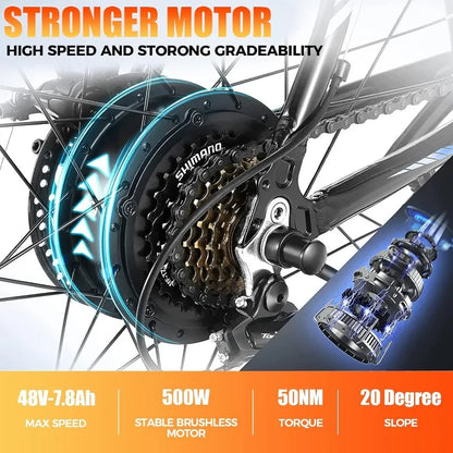 Survival Now™ Electric Dual Motor Fat Tire Bike for Adults